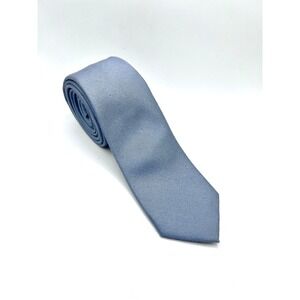Birdy Grey Light Blue Textured Necktie for Men Modern Skinny Simon Tie